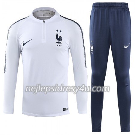 Francie 2 Stars Tréninkový Mikina Soupravy Bílá 2018